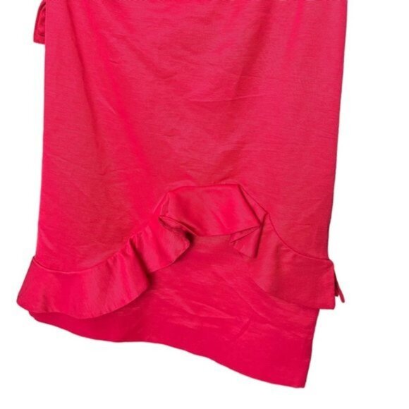 NWT MSGM MIlano One Shoulder Ruffle Dress in Red Women Size‎ 44 US 8 - Picture 5 of 12